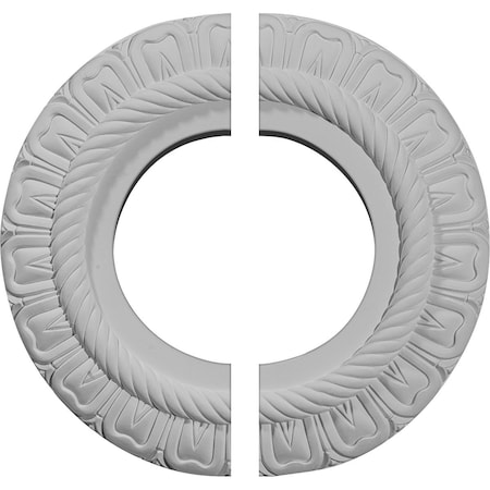 Ekena Millwork Claremont Ceiling Medallion, Two Piece (Fits Canopies up to 5 5/8"), 9"OD x 4 1/2"ID x 1/2"P CM09CL2